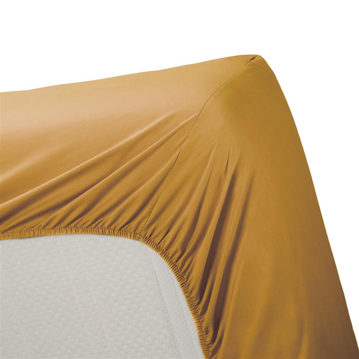 Ambiante Katoen - Hoeslaken - 120x200 - Oker