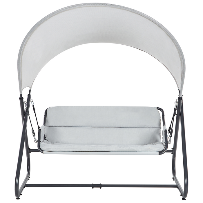 Beliani - SOLAGNA - Schommelbank 3-zits - Lichtgrijs - Staal