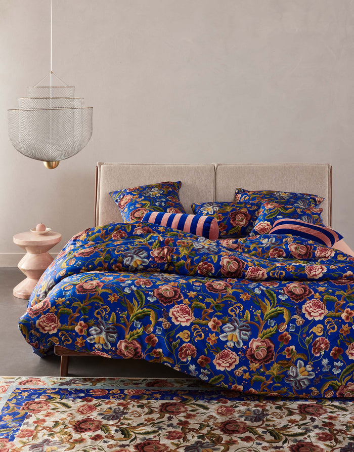 Essenza Roselina Dekbedovertrek 200 x 200|220 cm - Ultra Marine Blue