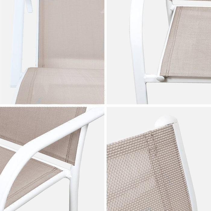 sweeek - Tuinstoelen van aluminium en textileen (Set van 2)