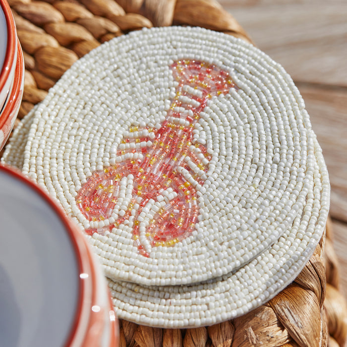 Riviera Maison Onderzetters glazen Rood - Sea Breeze Glasonderzetters