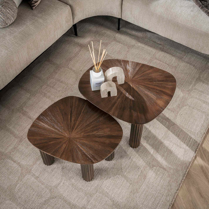 Giga Meubel - Salontafel - Vierhoekig - Set Van 2 - Teakhout - Maya