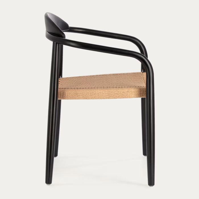 Kave Home Nina Dinerstoel - Zwart / Bruin