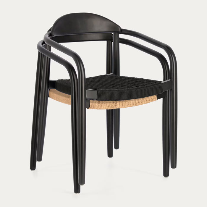 Kave Home Nina Dinerstoel - Zwart / Zwart