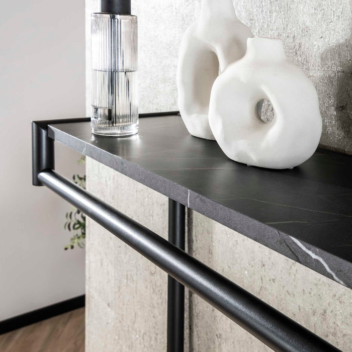 Giga Meubel - Kapstok Zwart - 20 Haken - 100x27x80cm - Hoedenplank