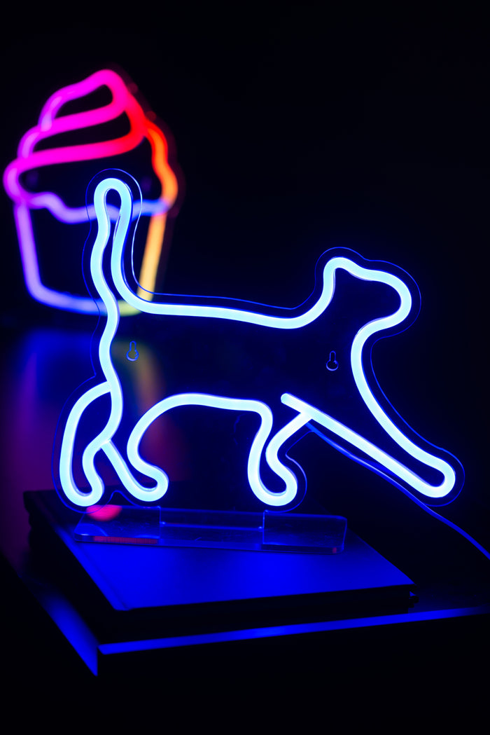 Leitmotiv - Neon Light Walking Cat