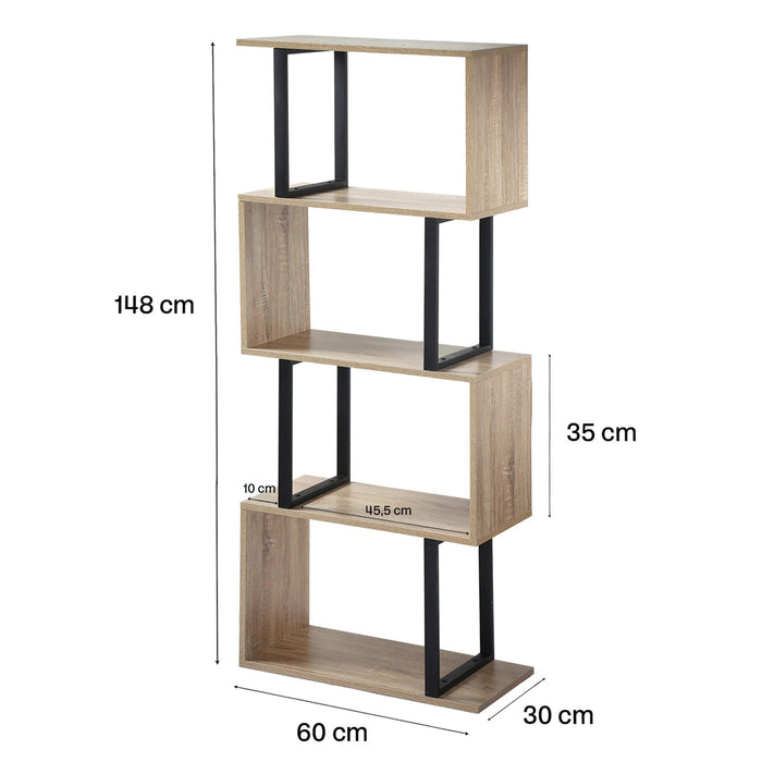 Calicosy - Boekenkast - Houten Decor en Metal - H148 cm