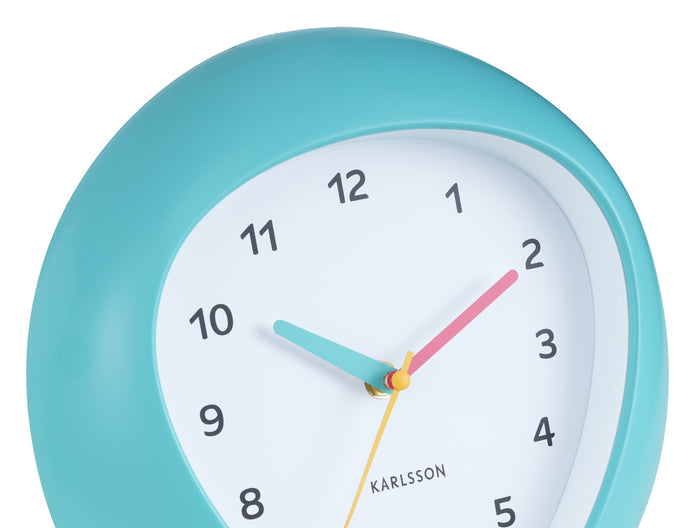 Karlsson Wandklok Funky Vibes - Turquoise - 4.4x25.5x25.5cm
