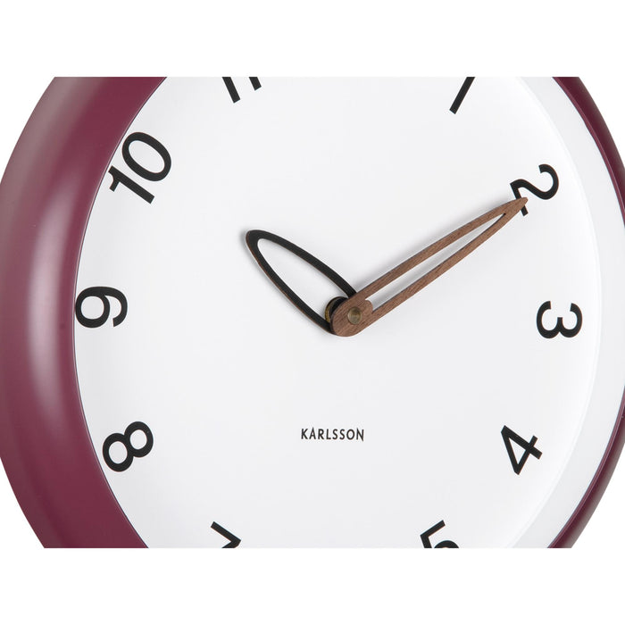 Karlsson Wandklok Bella - Dark mauve - 4.2x30x30cm