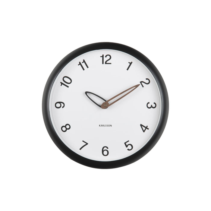 Karlsson Wandklok Bella - Mat zwart - 4.2x30x30cm