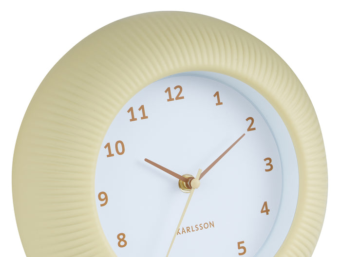 Karlsson Wandklok Tender Rib - Zachtgeel - Ø25cm