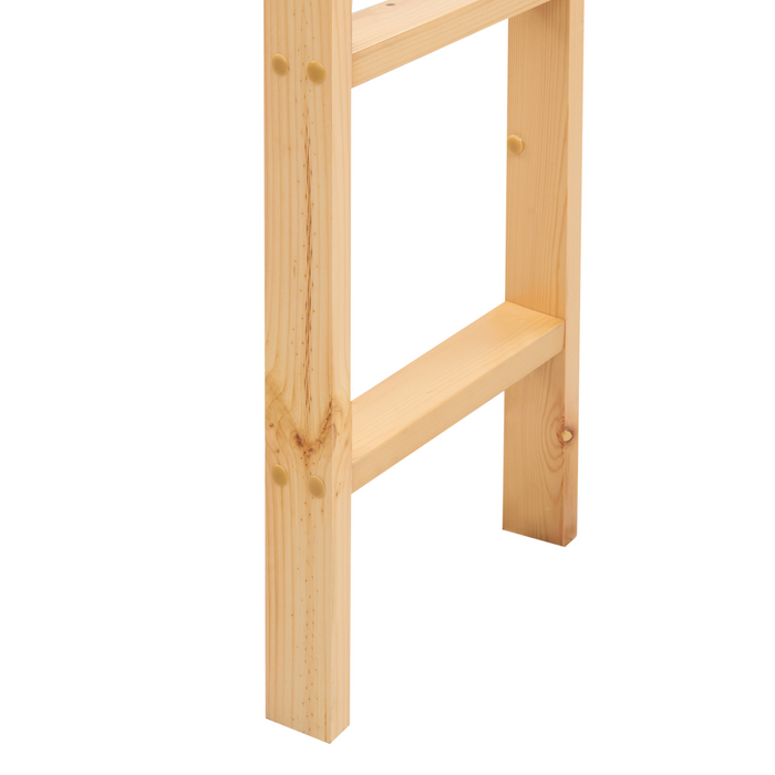 Beliani - LOURY - Kinderbed - Lichtbruin - 90 x 200 cm - Dennenhout