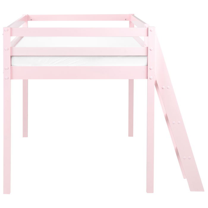 Beliani - ASCOUX - Kinderbed - Roze - 90 x 200 cm - Dennenhout