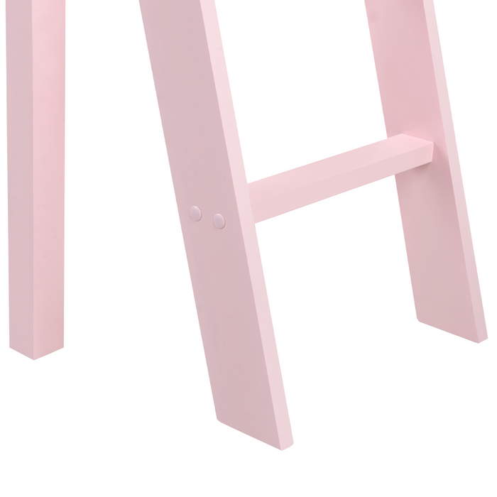 Beliani - ASCOUX - Kinderbed - Roze - 90 x 200 cm - Dennenhout