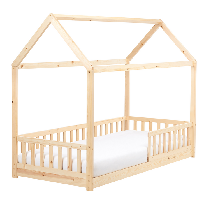 Beliani - COSSAYE - Kinderbed - Lichtbruin - 90 x 200 cm - Grenenhout