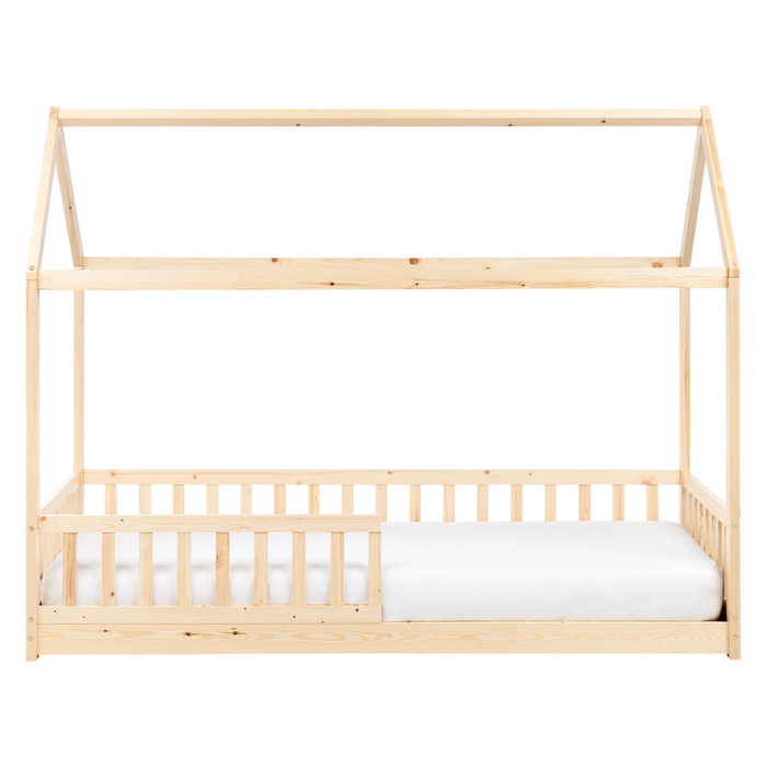 Beliani - COSSAYE - Kinderbed - Lichtbruin - 90 x 200 cm - Grenenhout