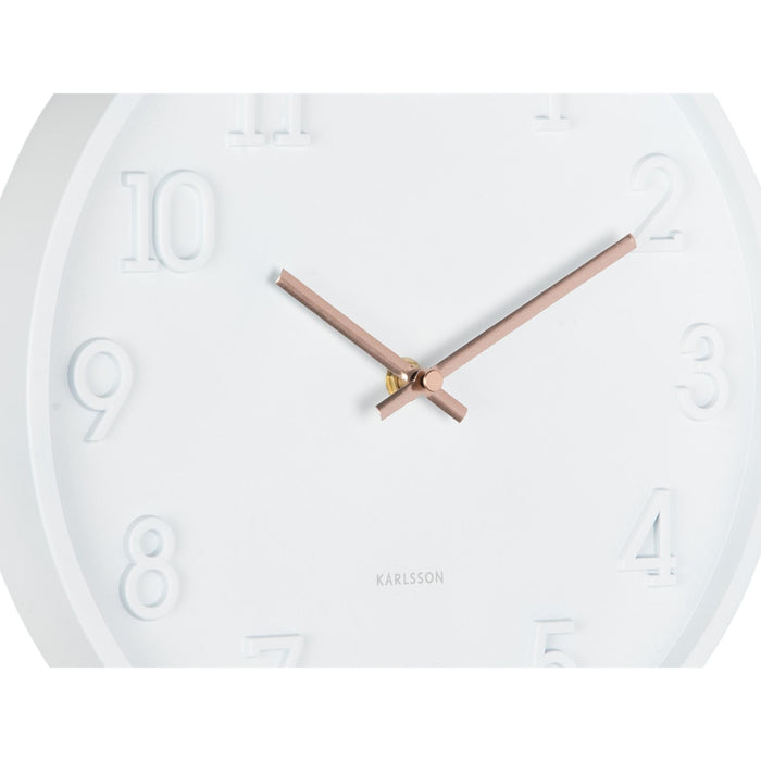 Karlsson Wandklok Calma - Mat wit - 3.8x30x30cm