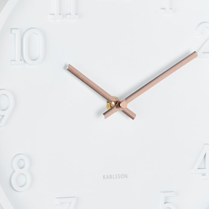Karlsson Wandklok Calma - Mat wit - 3.8x30x30cm