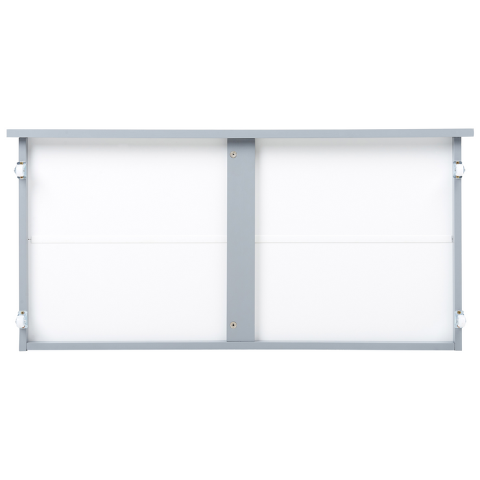 Beliani - CRONAT - Opberglades voor bed - Grijs - Grenenhout