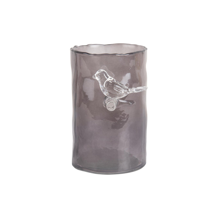 present time - Vase Bird On Branch Small