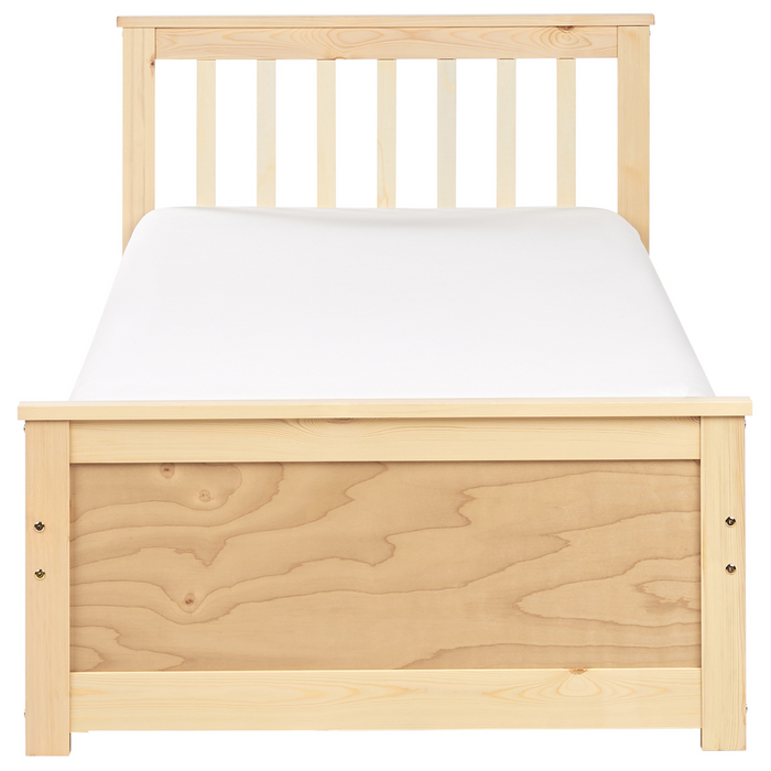 Beliani-OLENDON-Eenpersoonsbed-Lichtbruin-90 x 200 cm-Dennenhout