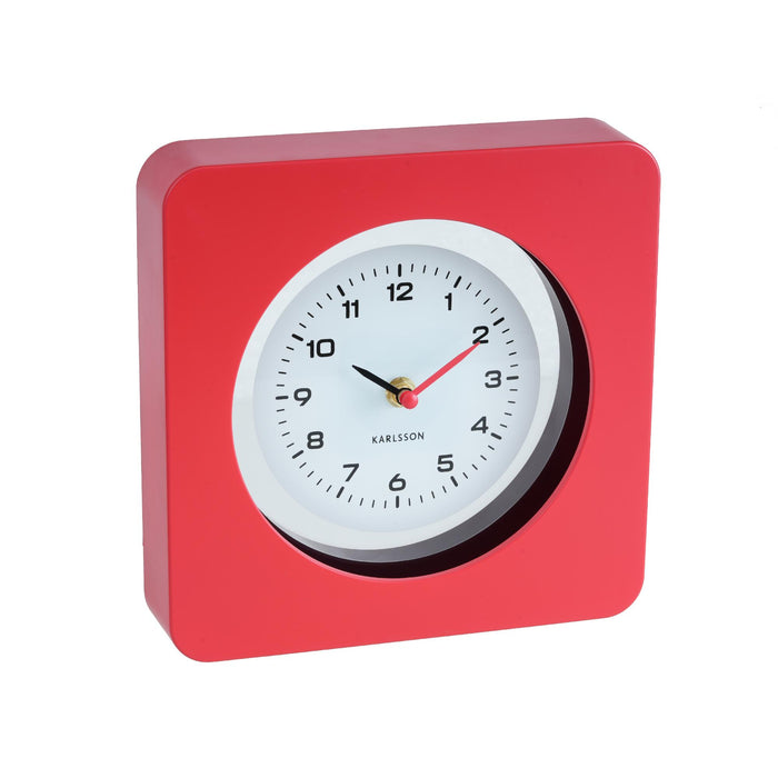 Karlsson Wandklok New Vintage - Helderrood - 4.4x22x22cm