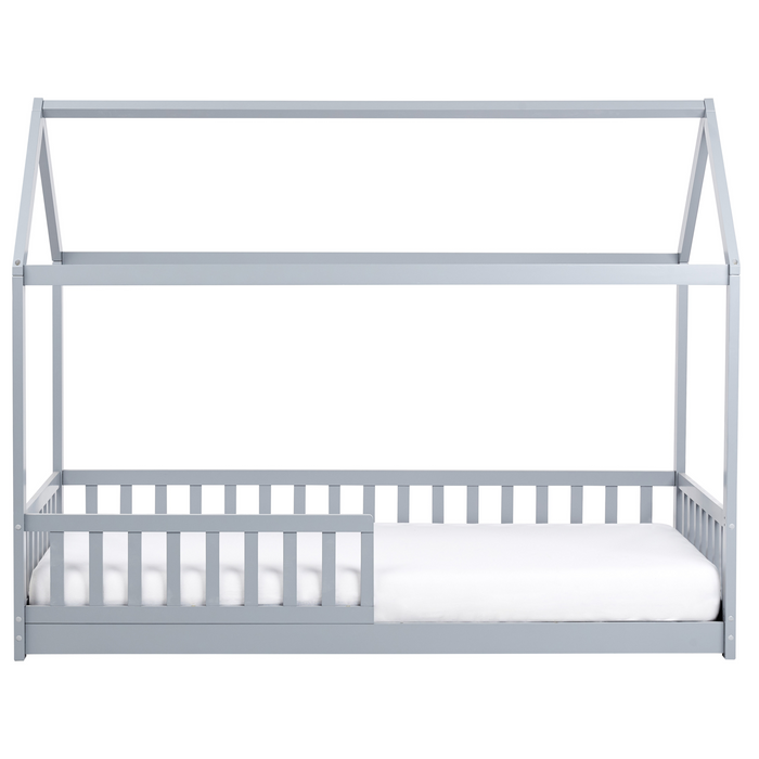 Beliani - COSSAYE - Kinderbed - Grijs - 90 x 200 cm - Grenenhout