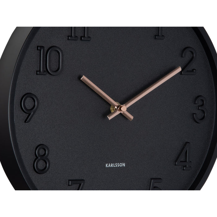 Karlsson Wandklok Calma - Zwart - 3.8x30x30cm