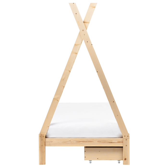 Beliani - DEVAY - Kinderbed - Lichtbruin - 90 x 200 cm - Dennenhout