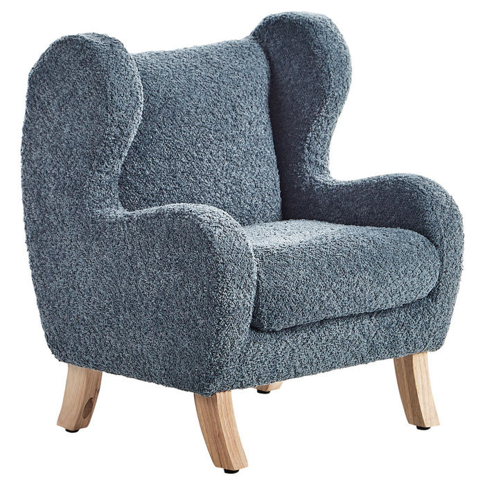 Beliani - FARUM - Kinderfauteuil - Donkerblauw - Bouclé
