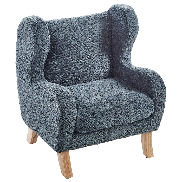 Beliani - FARUM - Kinderfauteuil - Donkerblauw - Bouclé