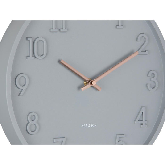 Karlsson Wandklok Calma - Donkergrijs - 3.8x30x30cm