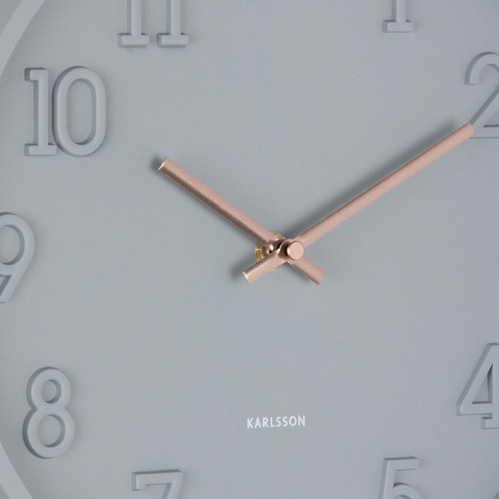 Karlsson Wandklok Calma - Donkergrijs - 3.8x30x30cm