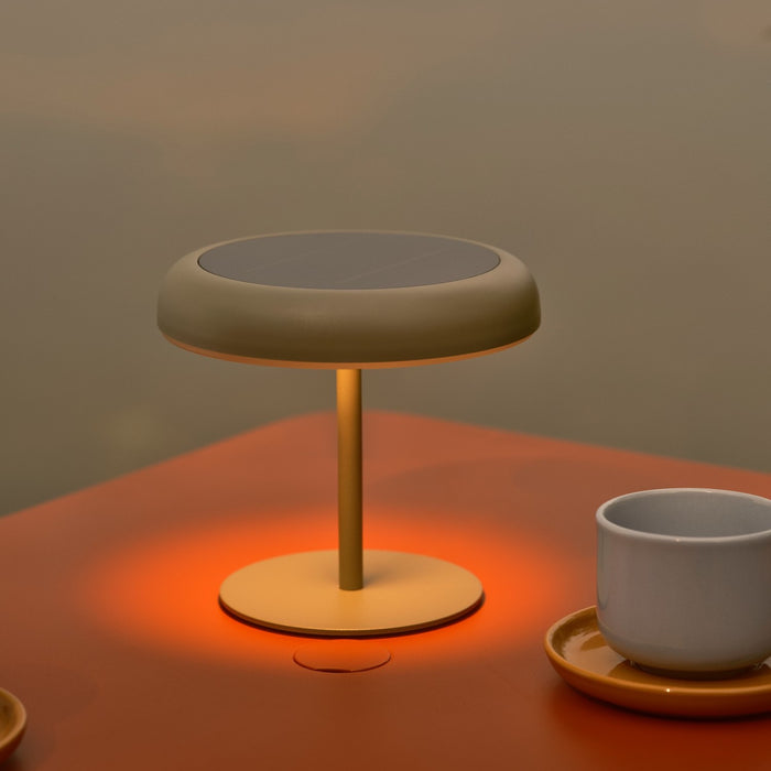 Nordlux Elmer Solar Tafellamp - Olijfgroen