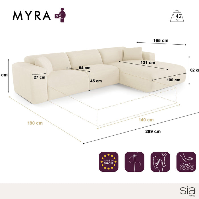 140cm beige ribfluwelen slaapbank dunlopillo rechte hoek slaapbank