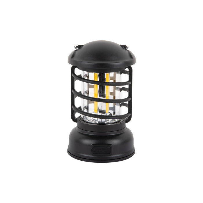 Leitmotiv Tafellamp Camping Lantern Led - Zwart - 8.5x8.5x15cm