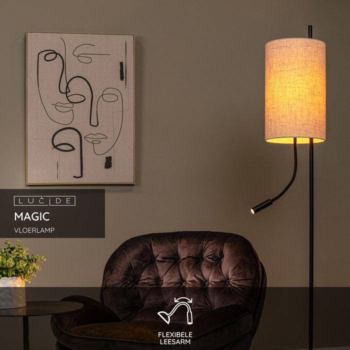 Lucide MAGIC Vloerlamp - Zwart