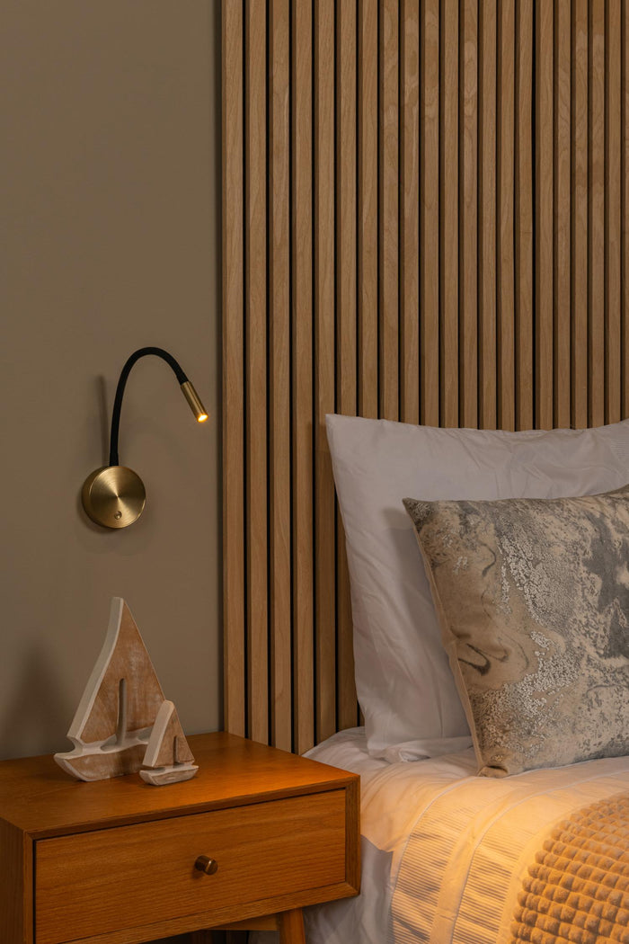 Lucide Premium ASJA Wandspot - Mat Goud | Messing