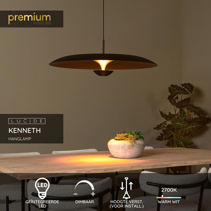 Lucide Premium KENNETH Hanglamp - Zwart