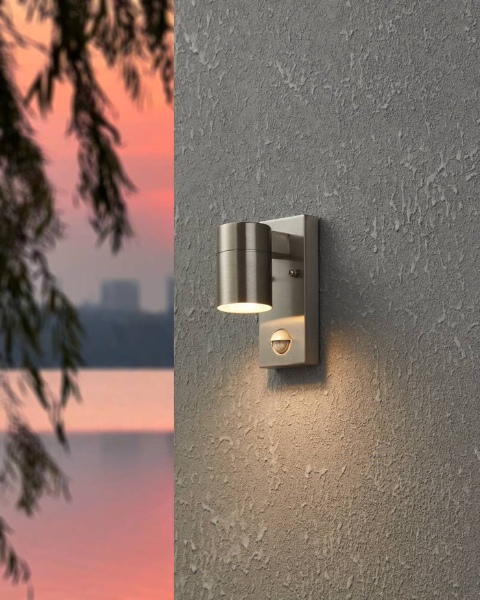 EGLO Riga 5 Wandlamp Buiten - Sensor - GU10 - 16,5 cm - Sensor - RVS