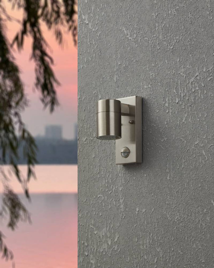 EGLO Riga 5 Wandlamp Buiten - Sensor - GU10 - 16,5 cm - Sensor - RVS