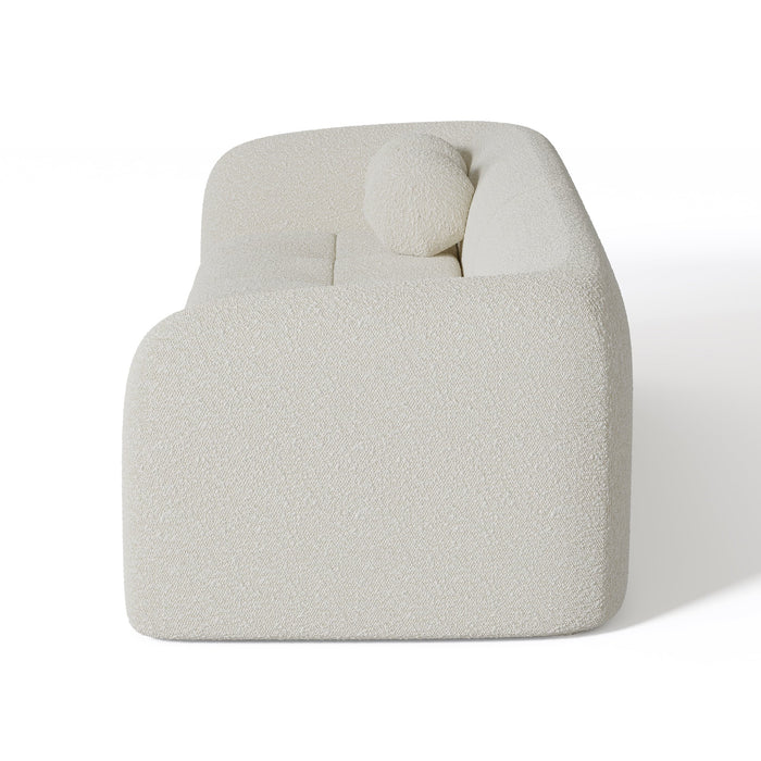 Sofa 3 zits crème bouclette 226cm