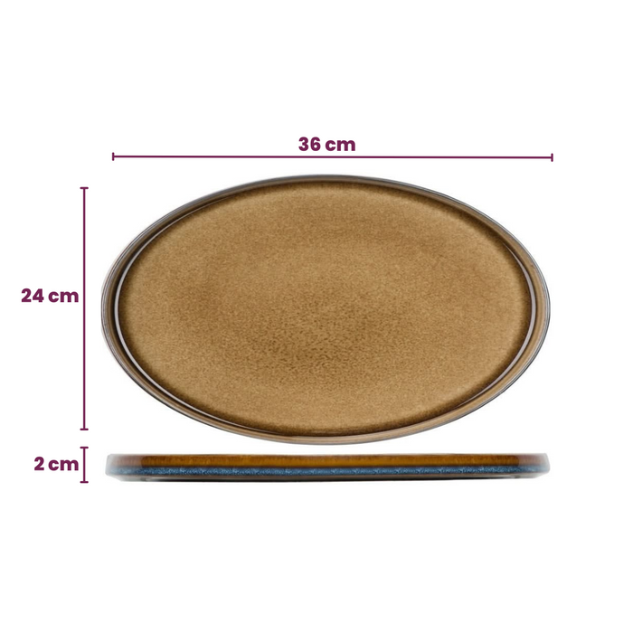 Cosy & Trendy Serveerschaal Quintana Amber - 36 x 24 cm