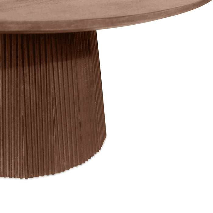 by fonQ Grand Bijzettafel Tabacco Mangohout - Ø 80 cm