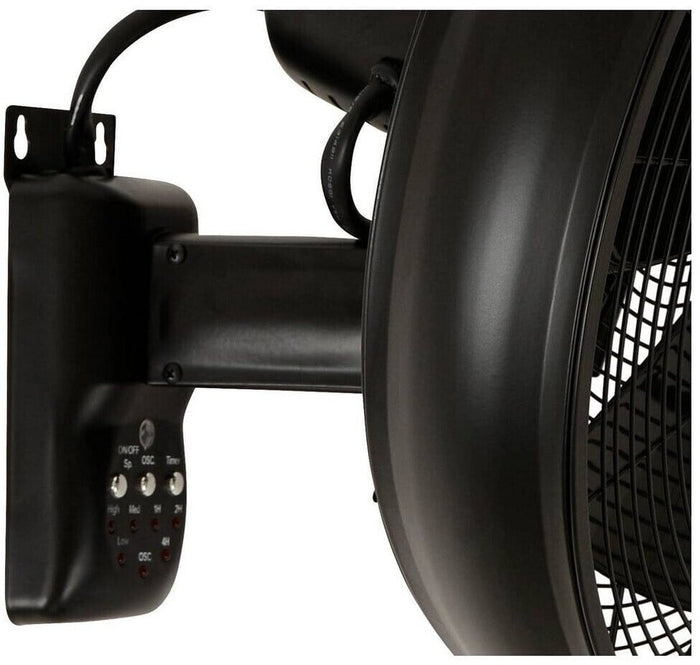 Lucci Air Wandventilator Breeze Zwart Ø 46cm incl. Afstandsbediening