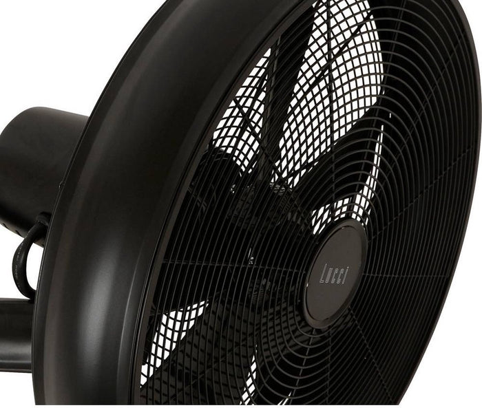 Lucci Air Wandventilator Breeze Zwart Ø 46cm incl. Afstandsbediening