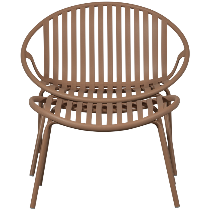 WOOOD Bruce Fauteuil Tuin - Metaal - Zalm Roze - 73x81x72 cm