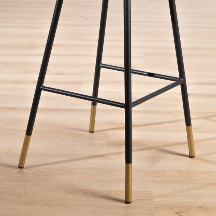 Bronx71 Velvet barkruk Mikky groen 68 - 79 cm - barkrukken set van 4