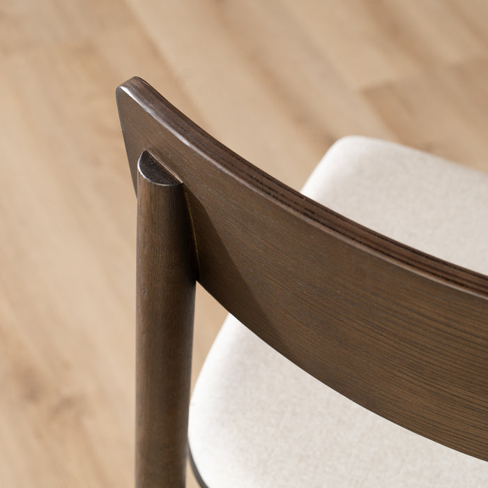 Bronx71 Scandinavische barkruk Inez walnoot| off white 70 cm