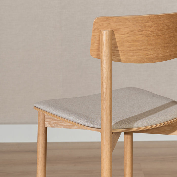 Bronx71 Scandinavische barkruk Inez naturel eiken| off white 70 cm